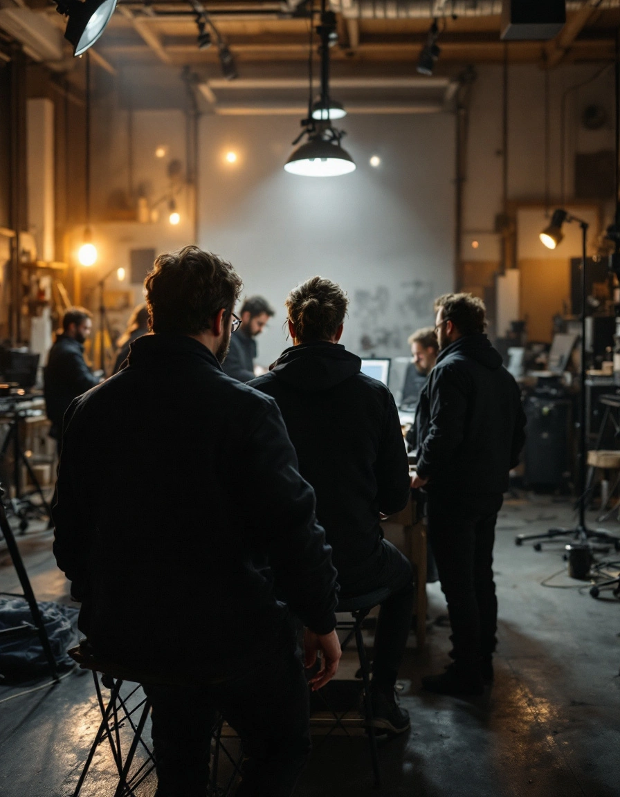 L'équipe Eventique Solutions en pleine création d'expériences immersives.